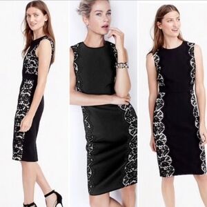 J. Crew Lace Panel Sheath Dress